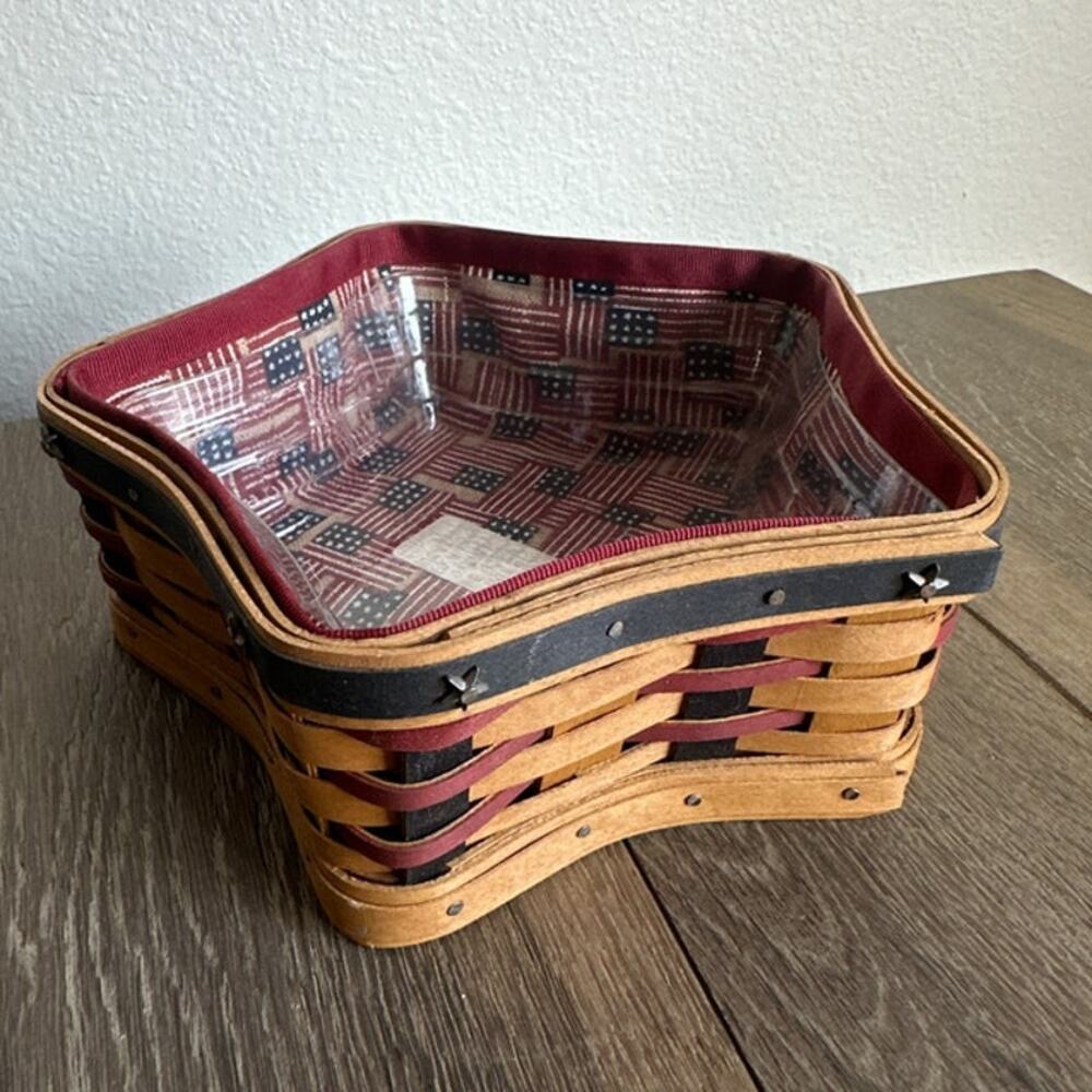 Longaberger 2003 Little Star Basket Proudly American Liner Protector Americana